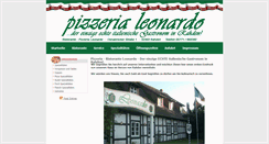 Desktop Screenshot of pizzeria-leonardo.de
