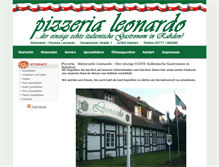 Tablet Screenshot of pizzeria-leonardo.de